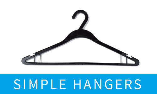 simple plastic hangers